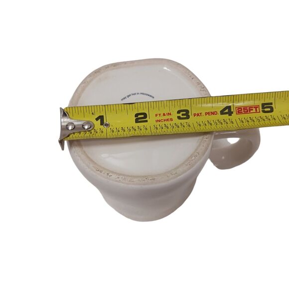 Rae Dunn Oversized Cup " NICE " Coffee Mug Tea WHITE Farmhouse Oversized Artsy - Picture 11 of 13